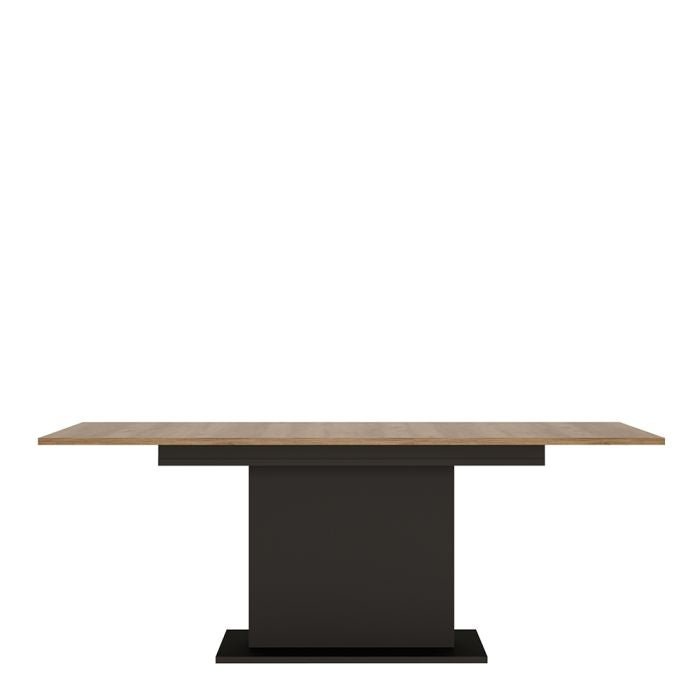 Extending Dining Table By Brolo 160cm to 200cm In Walnut and Dark Panel Finish - MILES AND BRIGGS