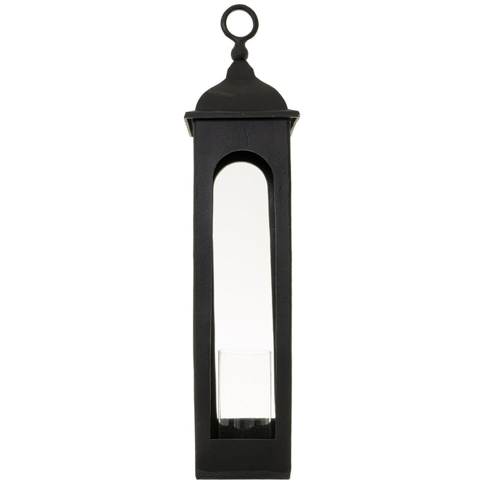 Farrah Collection Black Cast Tall Loop Top Lantern - MILES AND BRIGGS