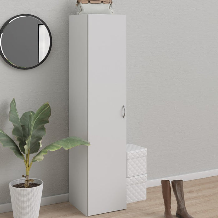 Space Wardrobe - 1 Door in White