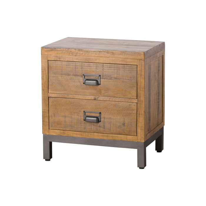 The Draftsman Collection Two-Drawer Bedside Table Sleek and Functional Storage Solution right image