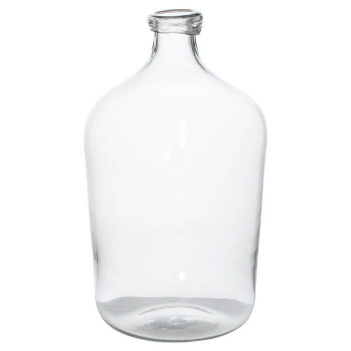 Tall Bulbous Narrow Neck Glass Vase