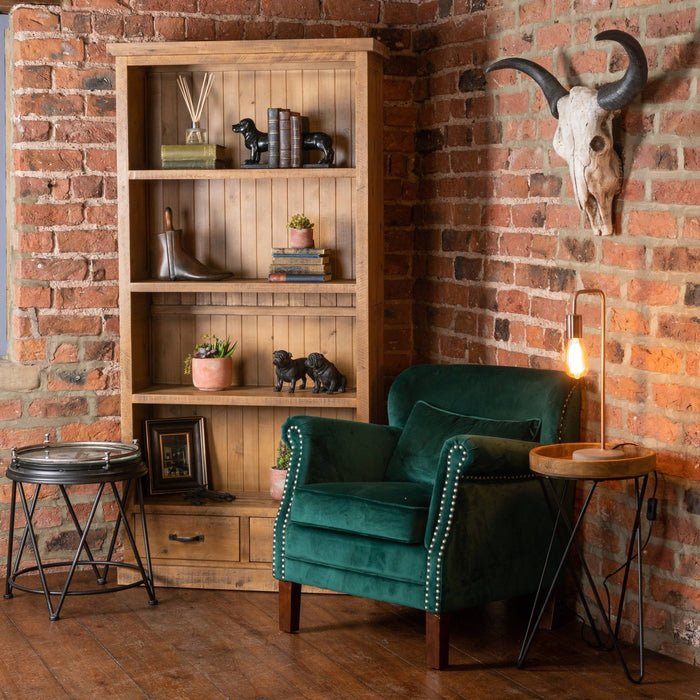 Copper Industrial Lamp With Stone Base - MILES AND BRIGGS