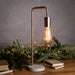 Copper Industrial Lamp With Stone Base - MILES AND BRIGGS