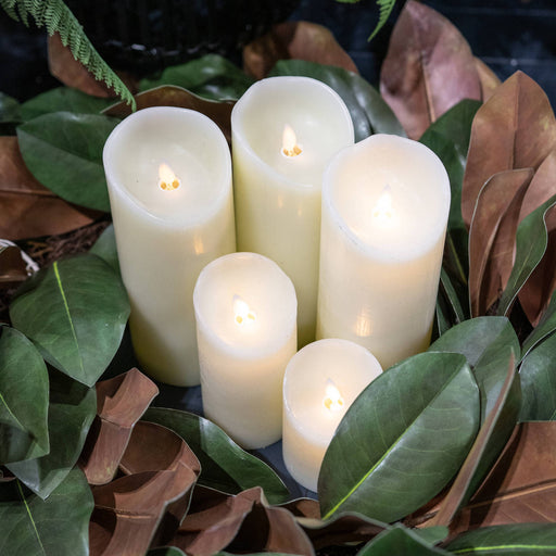 Luxe Collection 3 x 4 Cream Flickering Flame LED Wax Candle - Vitaly Decor