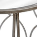 Set Of Two Lattice Detail Silver Side Table Close Image 