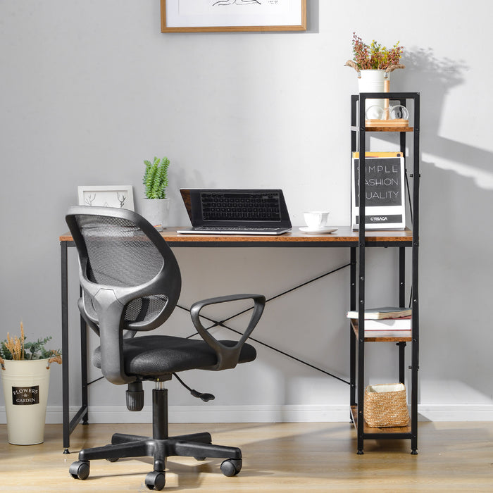 Home Office Workstation Rustic Brown
