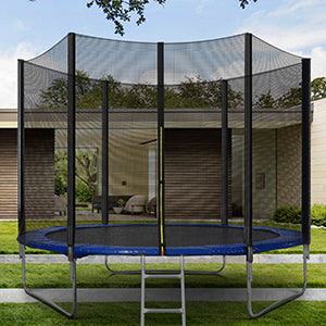 6FT Trampoline With Safety Enclosure Nets Ladder and Anchor Kit for Outdoor for Kids and Adults