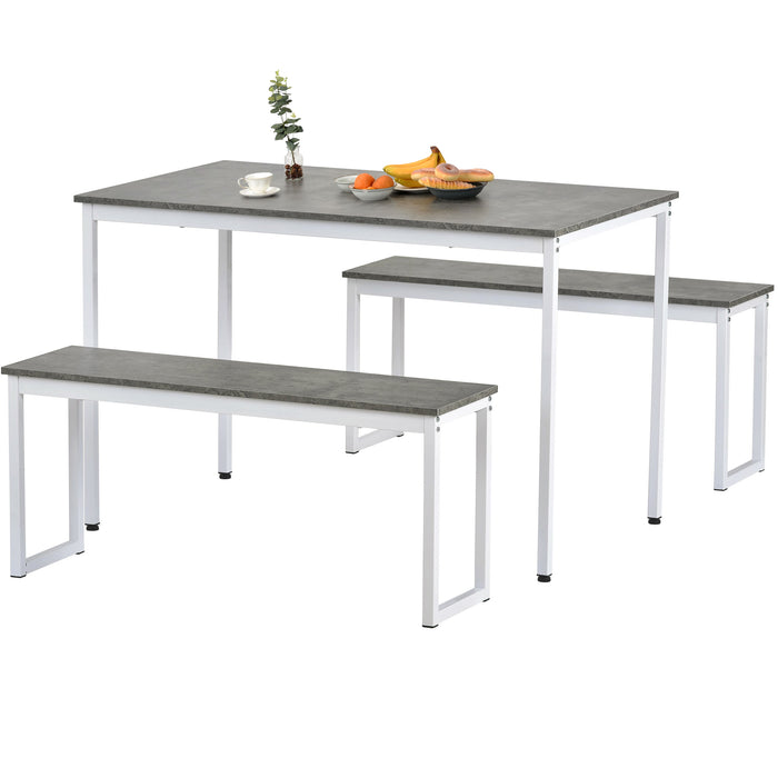 Dining Table and Bench Set 4-Person for Kitchen Patio Outdoor