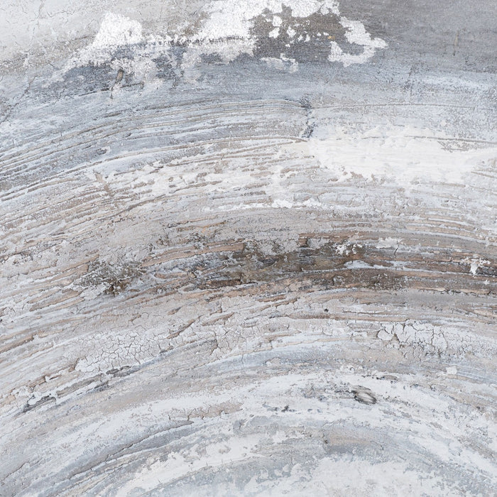 Orion Silver And Grey Hand Painted Canvas